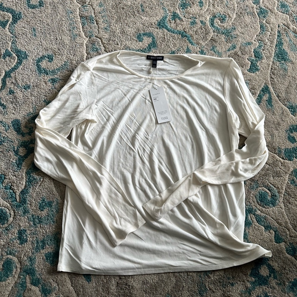 Eileen Fisher 100% silk stretch jersey